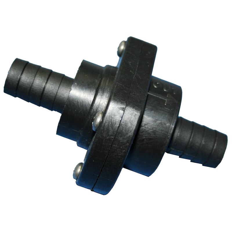 T-H Marine Double Barb Inline Scupper Check Valve - 3-4" - Black