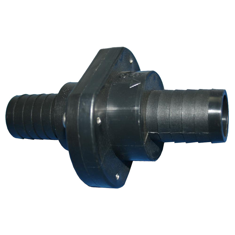 T-H Marine Double Barb Inline Scupper Check Valve - 1-1-8" - Black