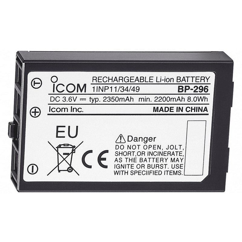 Icom BP-296 Li-Ion Battery - 3.6V - 2350mAh f-M37