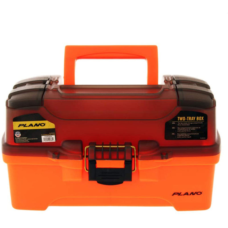 Plano 2-Tray Tackle Box w-Dual Top Access - Smoke & Bright Orange