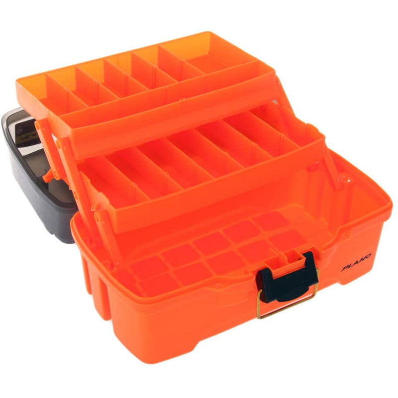 Plano 2-Tray Tackle Box w-Dual Top Access - Smoke & Bright Orange