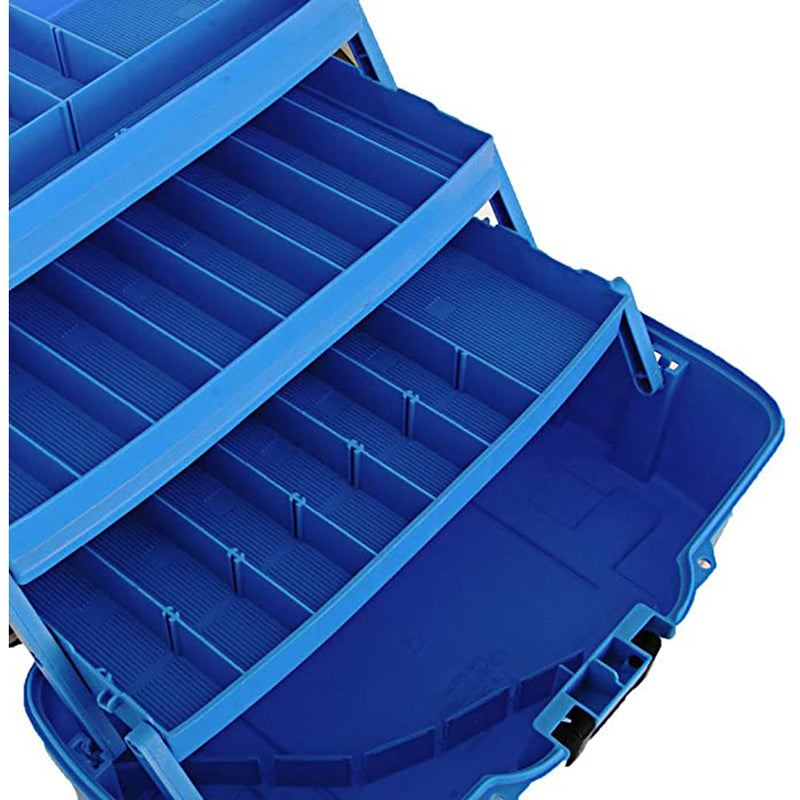 Plano 3-Tray Tackle Box w-Dual Top Access - Smoke & Bright Blue