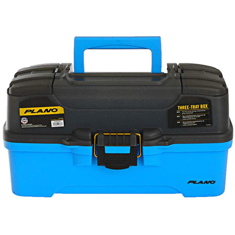 Plano 3-Tray Tackle Box w-Dual Top Access - Smoke & Bright Blue