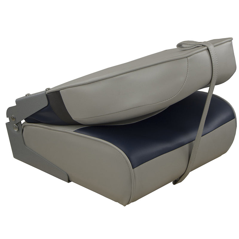 Springfield Premium Wave Folding Seat - Grey-Blue w-Meteor Stripe