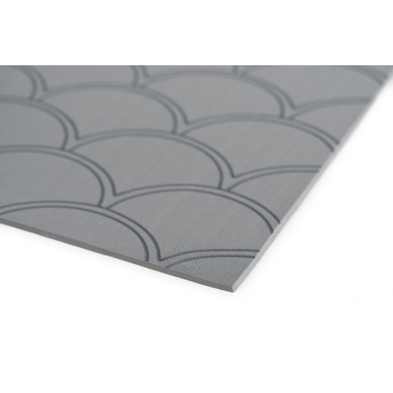 SeaDek 40" x 80" 5mm Sheet Storm Gray Brushed Fish Scale - 1016mm x 2032mm x 5mm