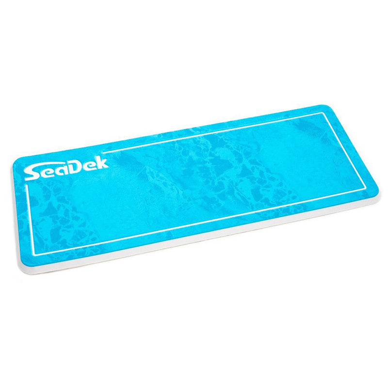 SeaDek 14" x 36" 20mm Dual Density Small Helm Pad Bahama Blue-White Realtree WAV3 Camo Pinline Smooth - 355.6mm x 914mm x 20mm