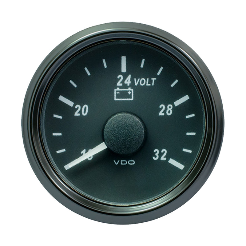 VDO SingleViu 52mm (2-1-16") Voltmeter f-24V Systems - 32V