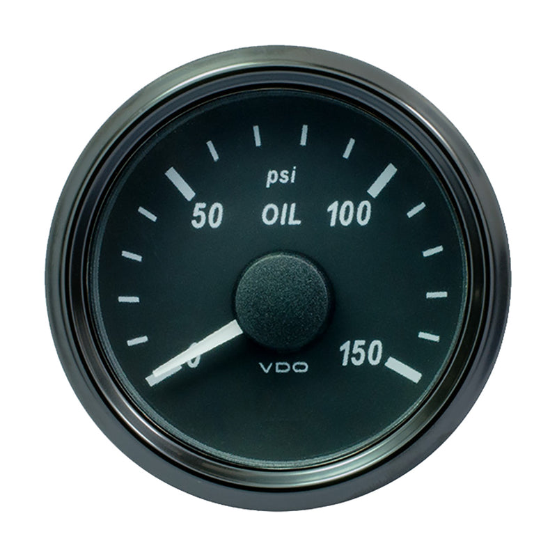 VDO SingleViu 52mm (2-1-16") Oil Pressure Gauge - 150 PSI