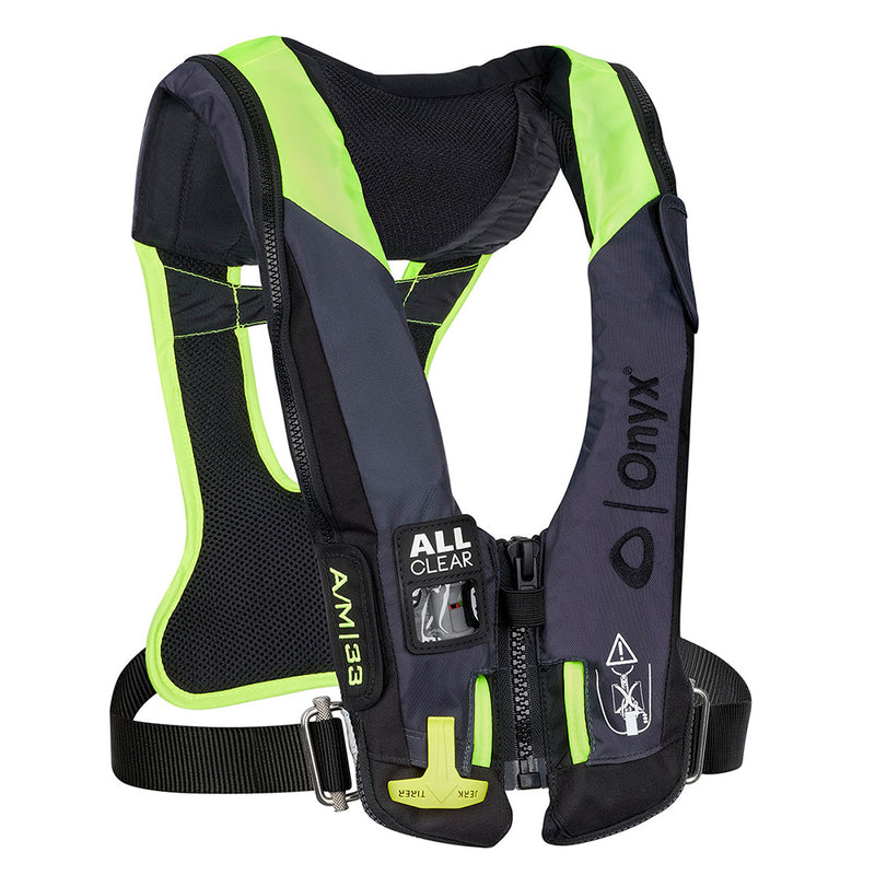 Onyx Impulse A-M 33 All Clear w-Harness Auto-Manual Inflatable Life Jacket - Grey