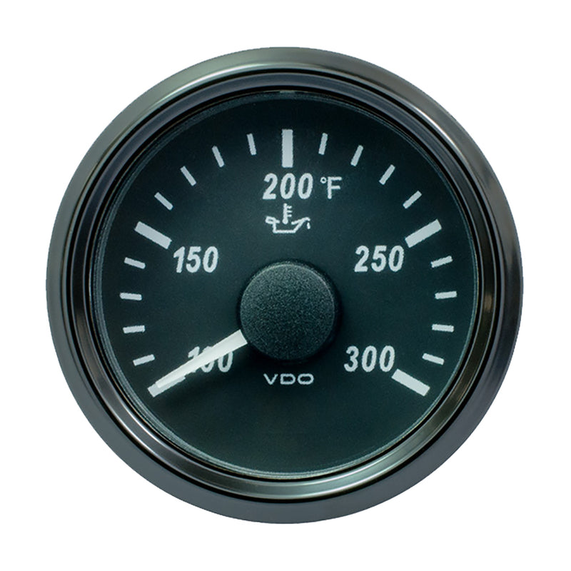 VDO SingleViu 52mm (2-1-16") Oil Temp. Gauge - 300° F - 322-18 Ohm