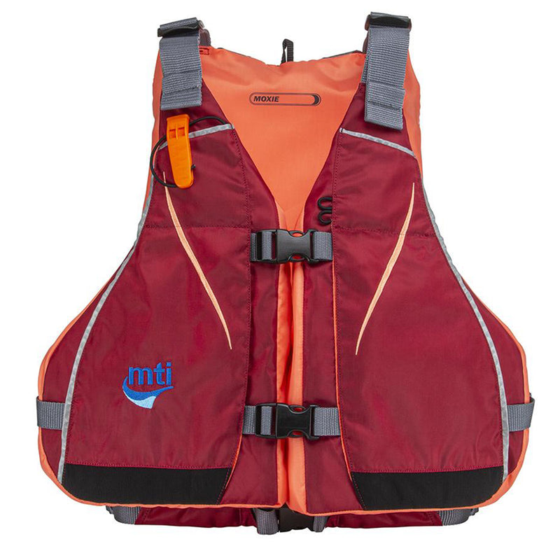 MTI Moxie Women's Life Jacket - Merlot-Coral - X-Small-Small