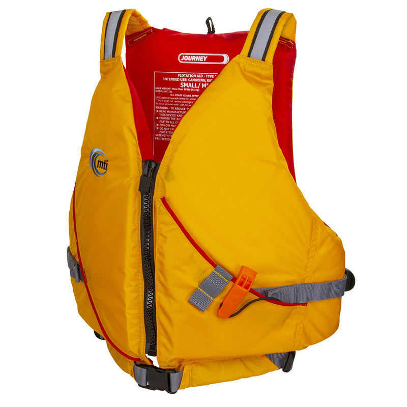 MTI Journey Life Jacket w-Pocket - Mango-Grey - X-Large-XX-Large