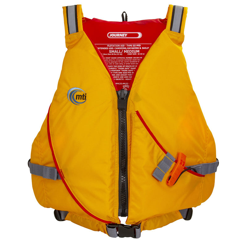 MTI Journey Life Jacket w-Pocket - Mango-Grey - X-Large-XX-Large