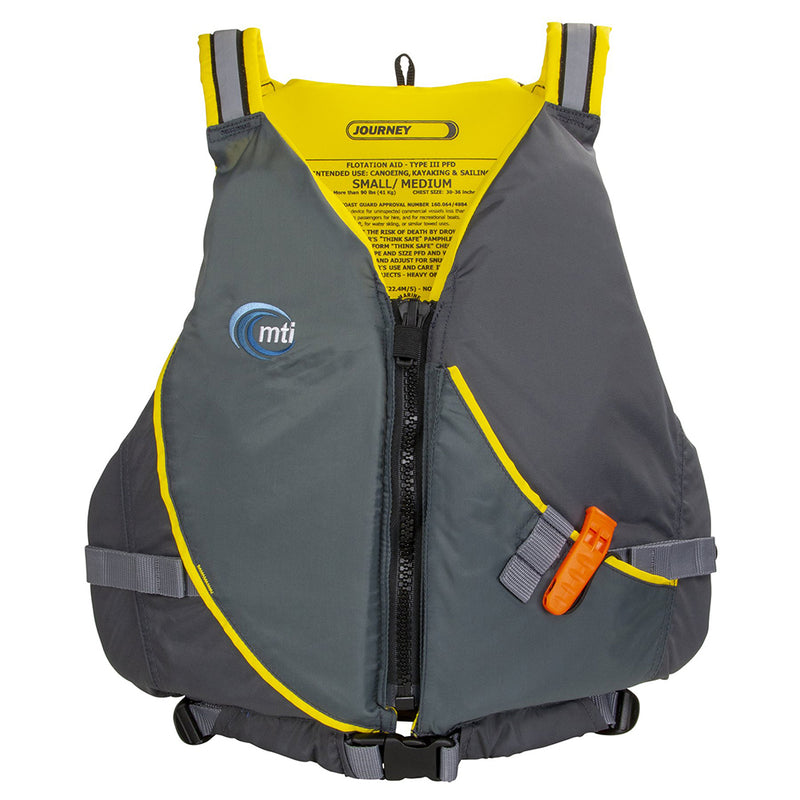 MTI Journey Life Jacket w-Pocket - Charcoal-Black - X-Large-XX-Large