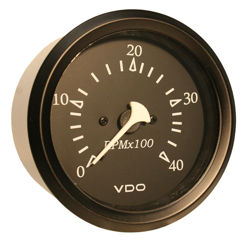 VDO Cockpit Marine 85MM (3-3-8") Diesel Tachometer - 4000 RPM - Black Dial-Bezel