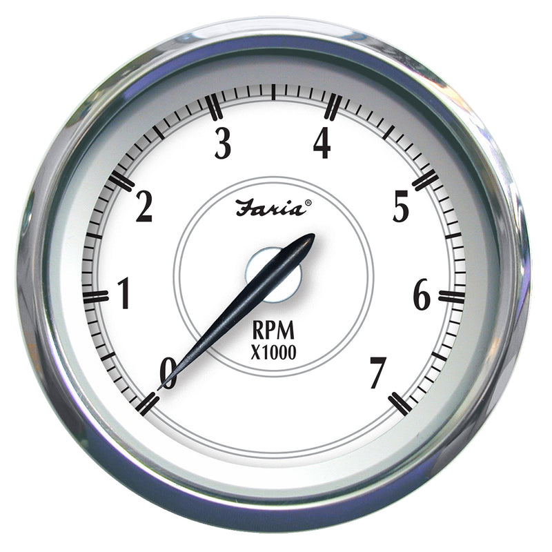 Faria Newport SS 4" Tachometer f-Gas Outboard - 7000 RPM