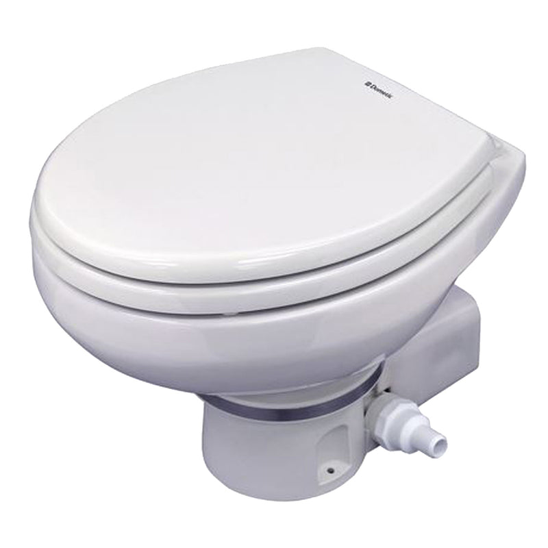 Dometic MasterFlush 7160 White Electric Macerating Toilet w-Orbit Base - Raw Water