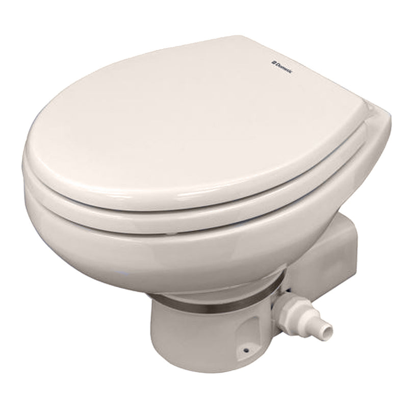 Dometic MasterFlush 7160 Bone Electric Macerating Toilet w-Orbit Base - Raw Water