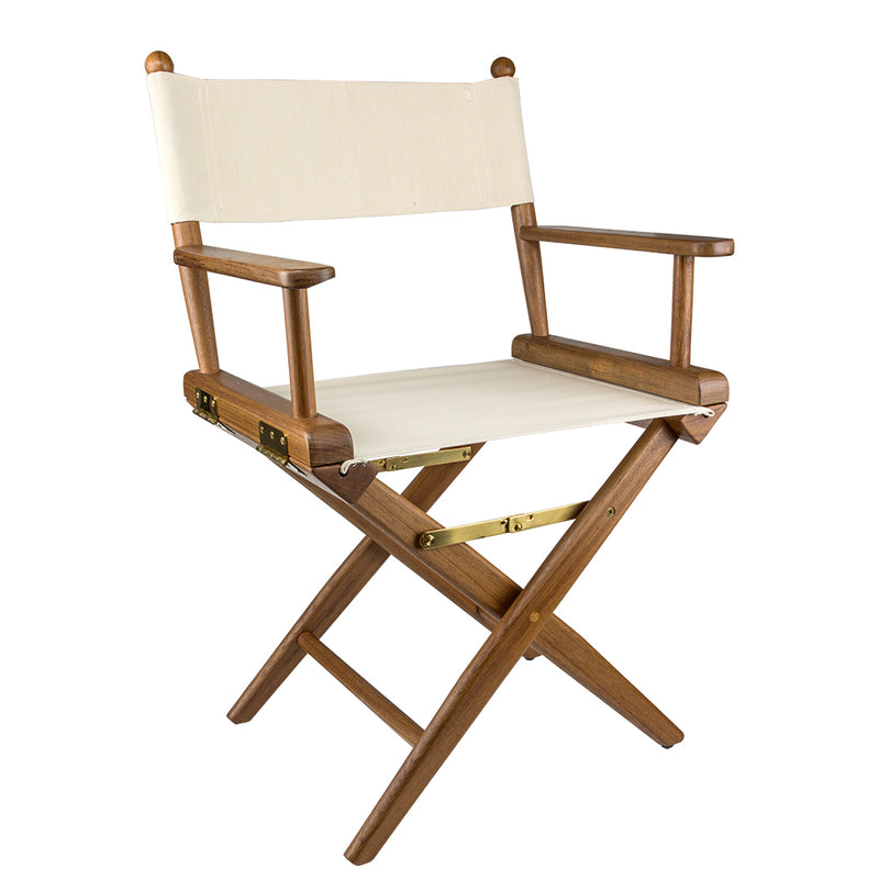 Whitecap Director's Chair w-Natural Seat Covers - Teak