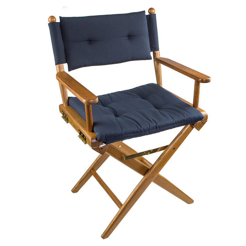 Whitecap Director's Chair w-Navy Cushion - Teak