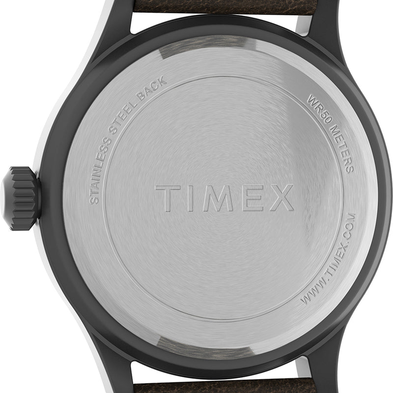 Timex Expedition® Scout™ - Khaki Dial - Brown Leather Strap