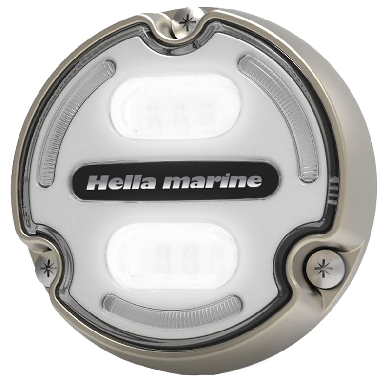 Hella Marine Apelo A2 Blue White Underwater Light - 3000 Lumens - Bronze Housing - White Lens w-Edge Light