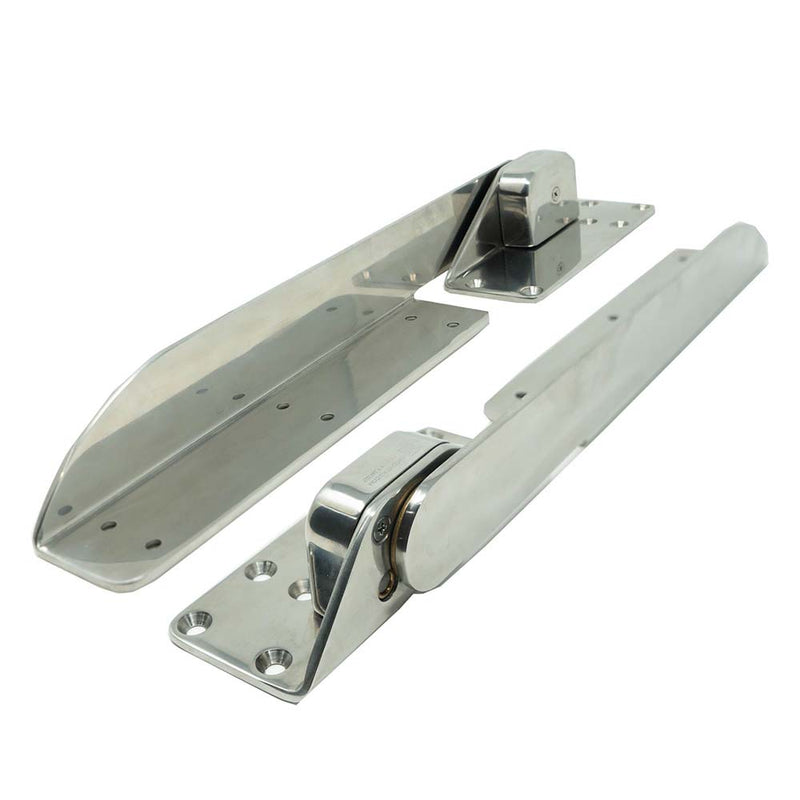 TACO Command Ratchet Hinges 18-1-2" Polished 316 Stainless Steel - Pair