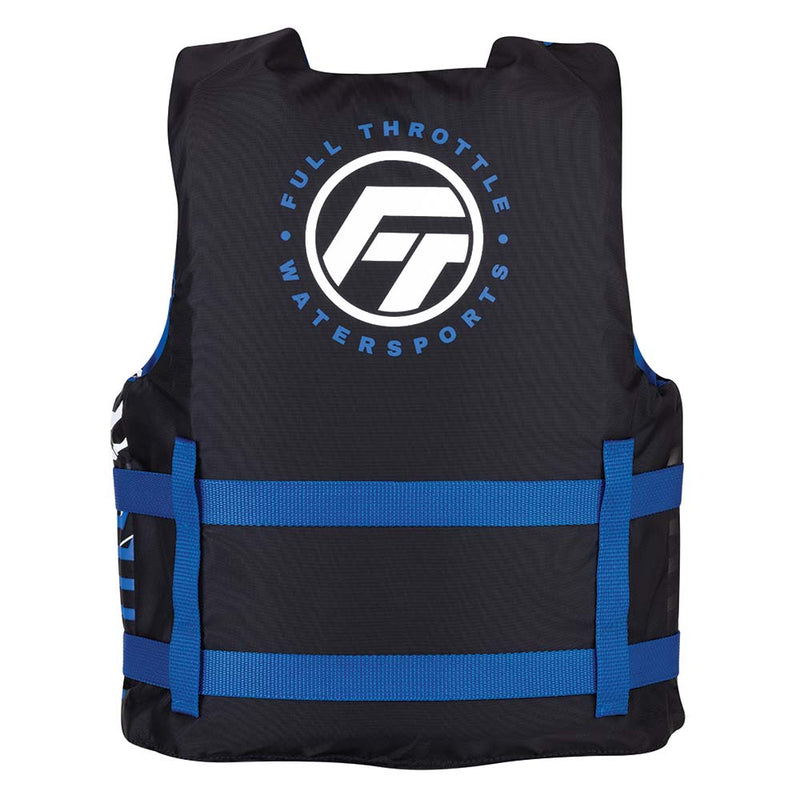 Full Throttle Youth Nylon Life Jacket - Blue-Black