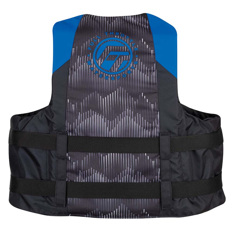 Full Throttle Adult Nylon Life Jacket - S-M - Blue-Black