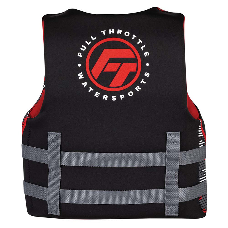 Full Throttle Youth Rapid-Dry Life Jacket - Red-Black