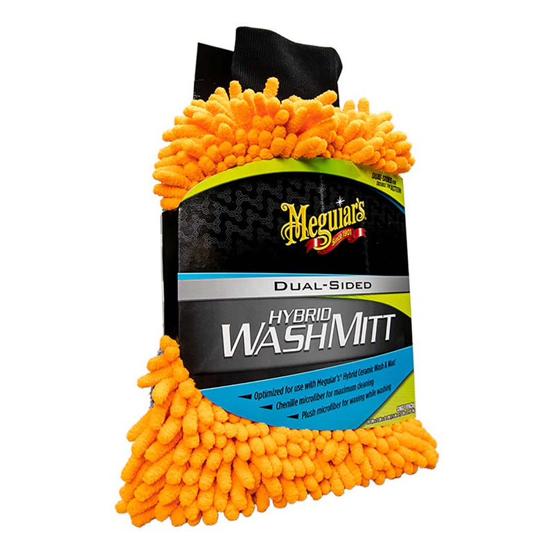 Meguiar's Hybrid Wash Mitt - Extremely Plush Microfiber Wash Mitt f-Gently Waxing While Washing