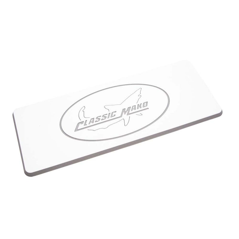 SeaDek 16" x 39" 20mm Dual Density Large Helm Pad White-Storm Grey Embossed Mako Classic Logo - 406mm x 990 x 20mm