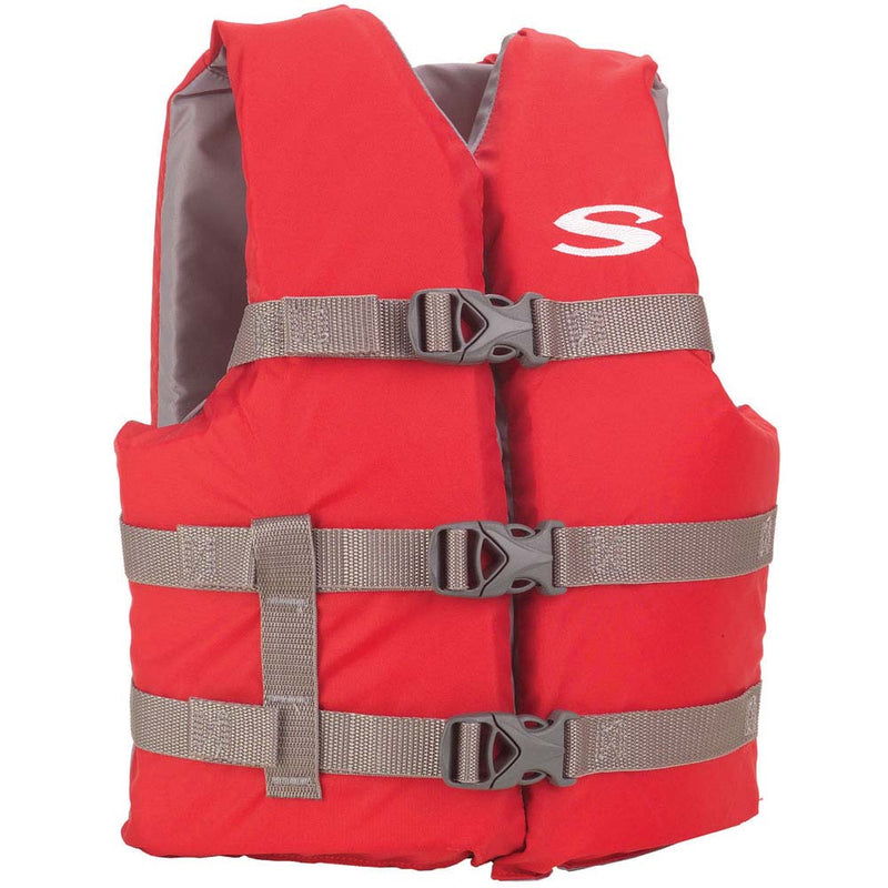 Stearns Youth Classic Vest Life Jacket - 50-90lbs - Red-Grey