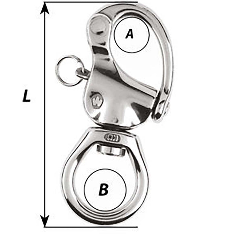 Wichard HR Snap Shackle - Large Bail - Length 140mm