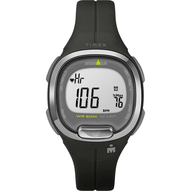 Timex IRONMAN® Transit+ 33mm Resin Strap Activity & Heart Rate Watch - Black-Silver Tone