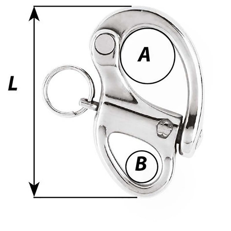 Wichard 1-3-8" Snap Shackle w-Fixed Eye - 35mm