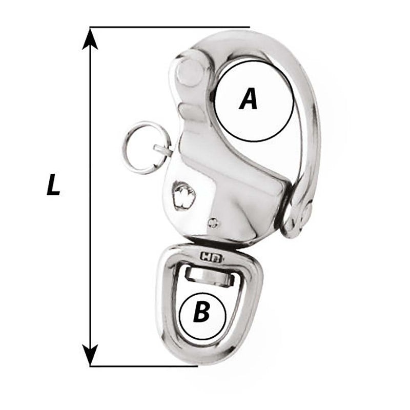 Wichard 2-3-4" Snap Shackle w-Swivel Eye - 80mm