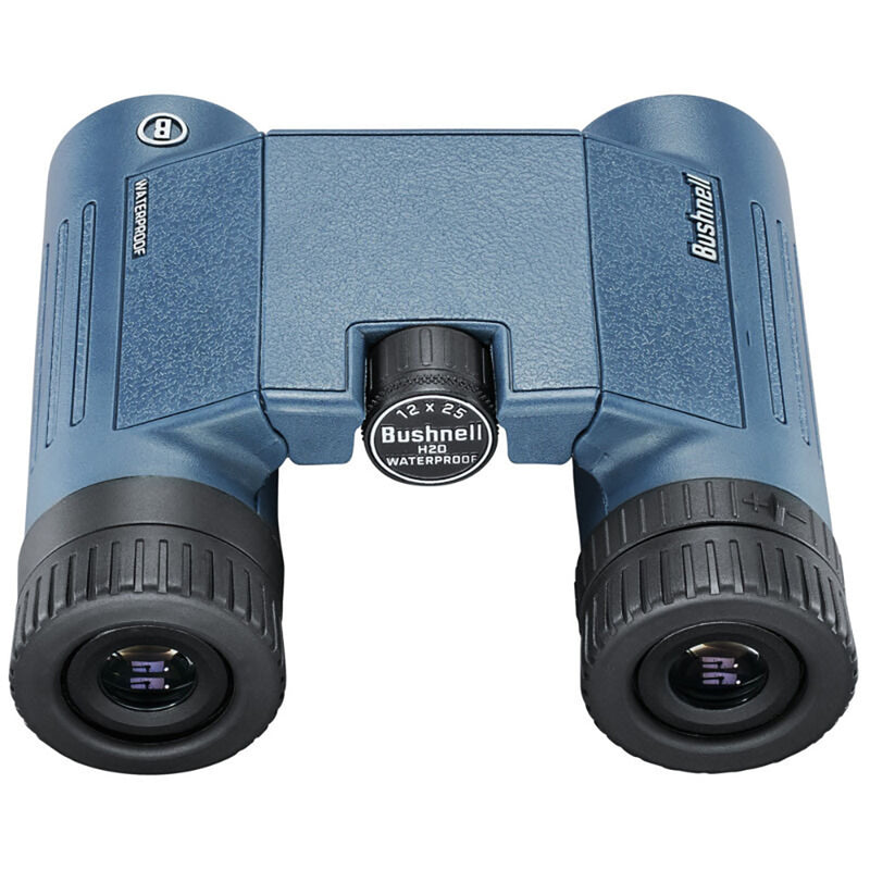 Bushnell 12x25mm H2O Binocular - Dark Blue Roof WP-FP Twist Up Eyecups