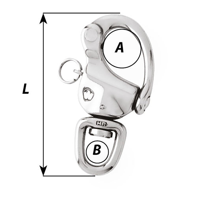 Wichard 3-1-2" Snap Shackle w-Swivel Eye