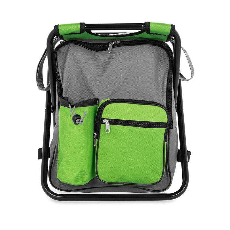 Camco Camping Stool Backpack Cooler - Green