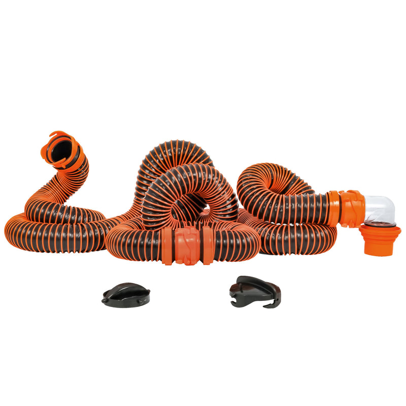 Camco RhinoEXTREME 20' Sewer Hose Kit w-4 In 1 Elbow Caps