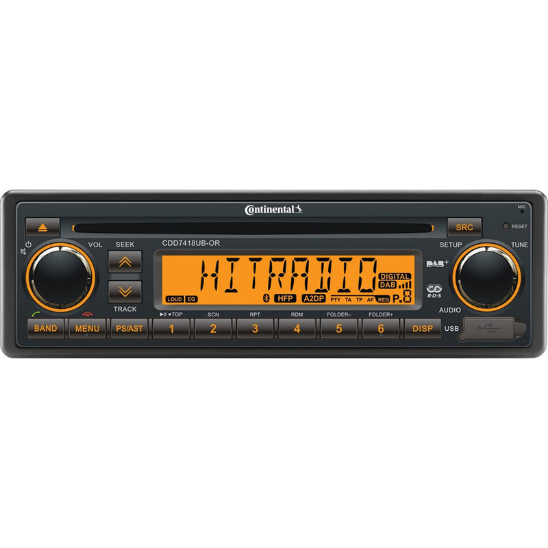 Continental Stereo w-CD-AM-FM-BT-USB-DAB+-DMB- Harness Included - 12V