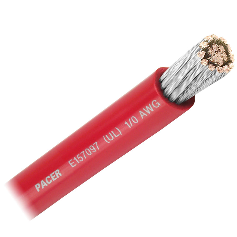 Pacer Red 1-0 AWG Battery Cable - Sold By The Foot