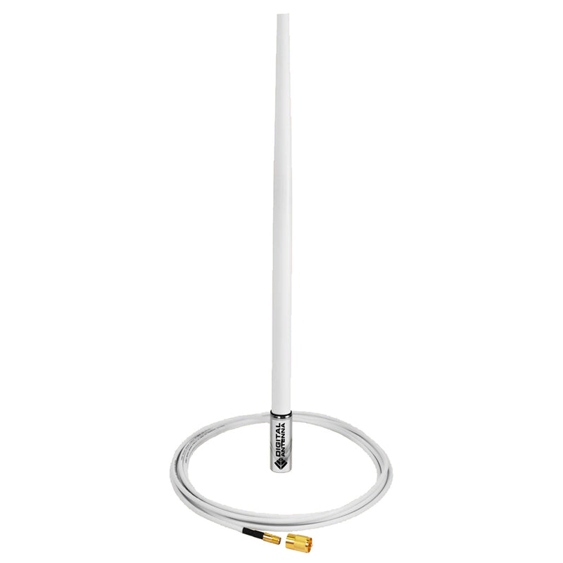 Digital Antenna 4' VHF-AIS White Antenna w-15' Cable