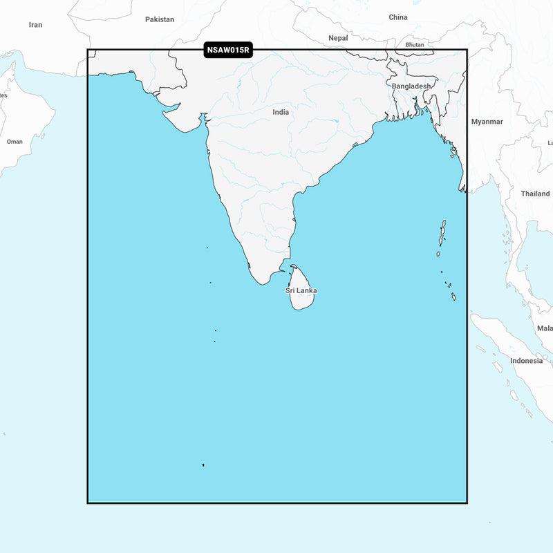 Garmin Navionics+ NSAW015R - Indian Subcontinent - Marine Chart