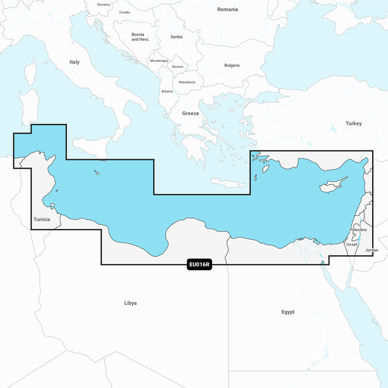 Garmin Navionics+ NSEU016R - Mediterranean Sea, Southeast - Marine Chart