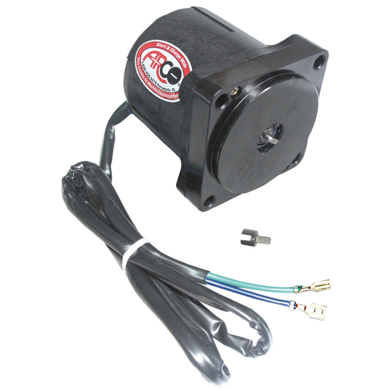 ARCO Marine Replacement Johnson-Evinrude Tilt Trim Motor - 2-Wire, 4 Bolt, Flat Blade Shaft