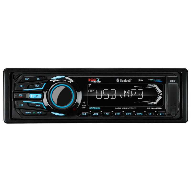 Boss Audio MR1308UABK Bluetooth® - Fully Marinized MP3-Compatible Digital Media Receiver w-USB & SD Memory Card Ports & Aux Input