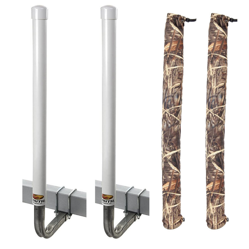 C.E. Smith PVC 40" Post Guide-On w-Unlighted Posts & Camo Wet Lands Post Guide-On Pads