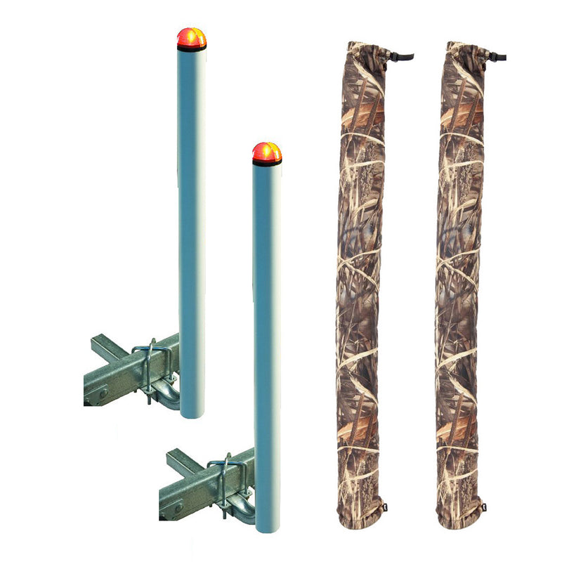 C.E. Smith 40" Post Guide-On w-L.E.D. Posts & Camo Wet Lands Post Guide-On Pads